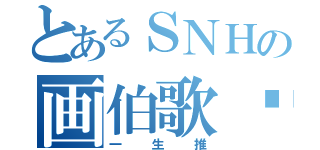 とあるＳＮＨの画伯歌姬（一生推）