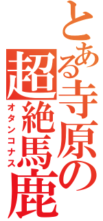 とある寺原の超絶馬鹿（オタンコナス）