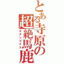 とある寺原の超絶馬鹿（オタンコナス）