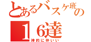 とあるバスケ班の１６達（神的に仲いい）