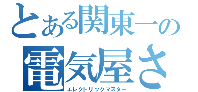 とある関東一の電気屋さん（エレクトリックマスター）