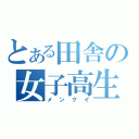 とある田舎の女子高生（メンクイ）