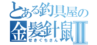 とある釣具屋の金髪針鼠Ⅱ（せきぐちさん）