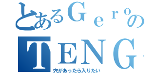 とあるＧｅｒｏのＴＥＮＧＡ ＣＡＳ（穴があったら入りたい）