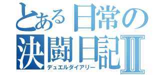 とある日常の決闘日記Ⅱ（デュエルダイアリー）