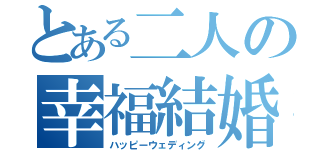 とある二人の幸福結婚（ハッピーウェディング）