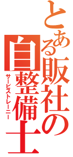 とある販社の自整備士（サービストレーニー）