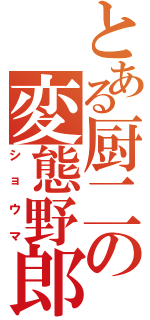 とある厨二の変態野郎（ショウマ）