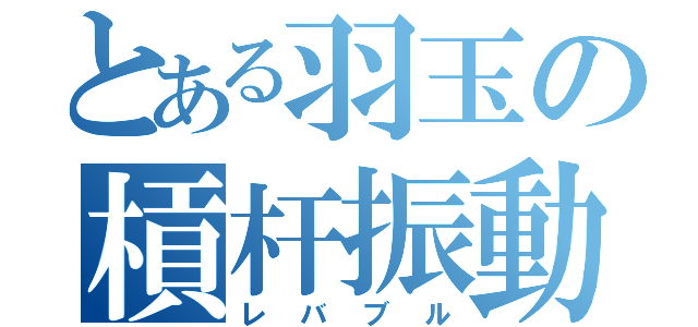 とある羽玉の槓杆振動（レバブル）