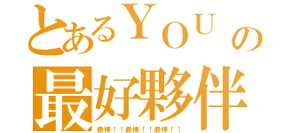 とあるＹＯＵ ｉｓ ｍｅの最好夥伴（最棒！！最棒！！最棒！！）