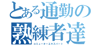 とある通勤の熟練者達（コミューターエキスパート）