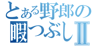 とある野郎の暇つぶしⅡ（）