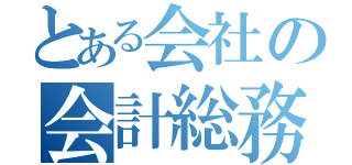 とある会社の会計総務（）