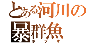 とある河川の暴群魚（ボブす）