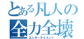 とある凡人の全力全壊（エンターテイメント）