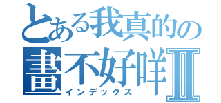 とある我真的の畫不好咩Ⅱ（インデックス）