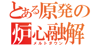 とある原発の炉心融解（メルトダウン）