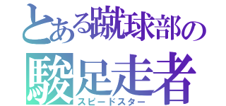 とある蹴球部の駿足走者（スピードスター）