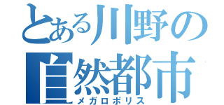 とある川野の自然都市（メガロポリス）