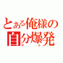 とある俺様の自分爆発（ボム）