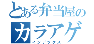 とある弁当屋のカラアゲ（インデックス）