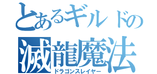 とあるギルドの滅龍魔法師（ドラゴンスレイヤー）