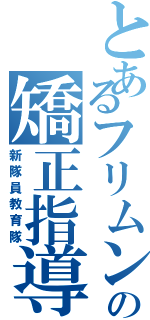 とあるフリムン達の矯正指導（新隊員教育隊）