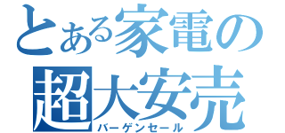 とある家電の超大安売（バーゲンセール）