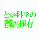 とある科学の定温保存（サーマルハンド）