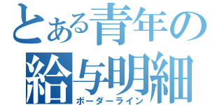 とある青年の給与明細（ボーダーライン）