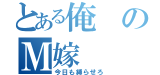 とある俺のＭ嫁（今日も縛らせろ）