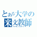 とある大学の米文教師（ハゲモノガタリ）