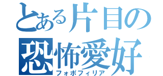 とある片目の恐怖愛好（フォポフィリア）