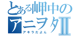 とある岬中のアニヲタⅡ（アキラだよん）