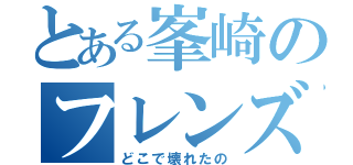 とある峯崎のフレンズ（どこで壊れたの）