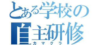 とある学校の自主研修（カマクラ）