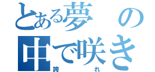 とある夢の中で咲き（誇れ）