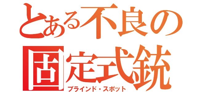 とある不良の固定式銃（ブラインド・スポット）