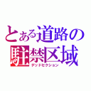 とある道路の駐禁区域（デッドセクション）