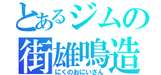 とあるジムの街雄鳴造（にくのおにいさん）