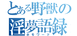 とある野獣の淫夢語録（ホモワード）