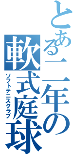 とある二年の軟式庭球部（ソフトテニスクラブ）