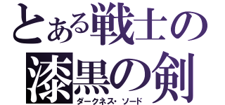 とある戦士の漆黒の剣（ダークネス・ソード）