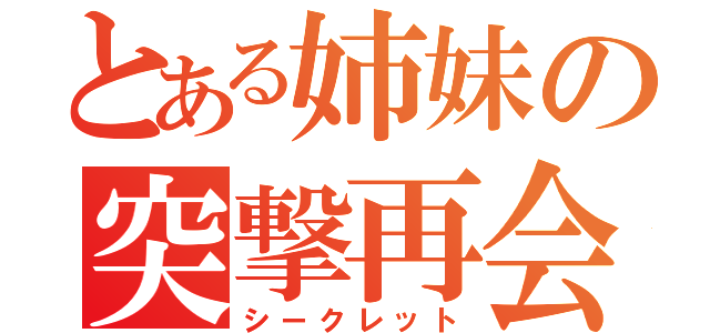 とある姉妹の突撃再会（シークレット）