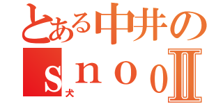 とある中井のｓｎｏｏｐｙⅡ（犬）