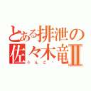 とある排泄の佐々木竜也Ⅱ（うんこ❤）