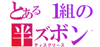 とある１組の半ズボン（ディスグリース）