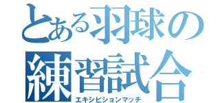 とある羽球の練習試合（エキシビションマッチ）