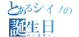 とあるシイノの誕生日（バースデー）