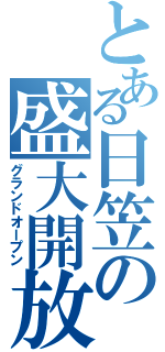 とある日笠の盛大開放（グランドオープン）